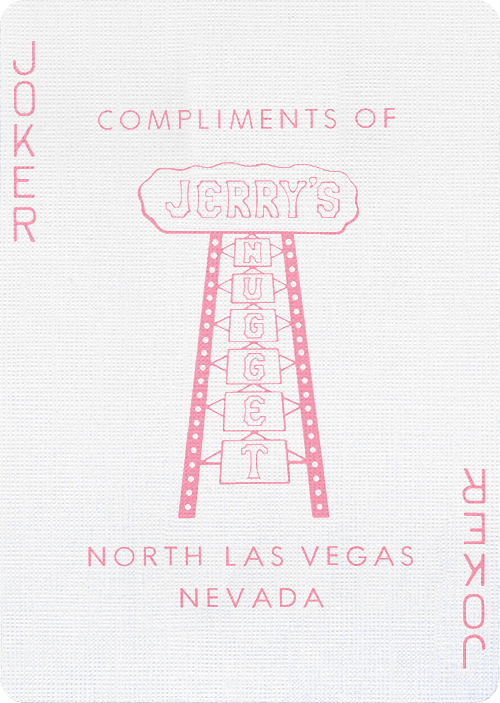 Jerry's Nugget Rose Playing Cards by Riffle Shuffle Playing Card Company