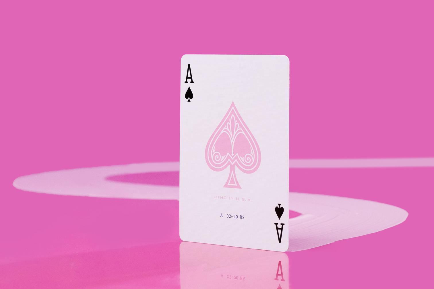 Jerry's Nugget Rose Playing Cards by Riffle Shuffle Playing Card Company