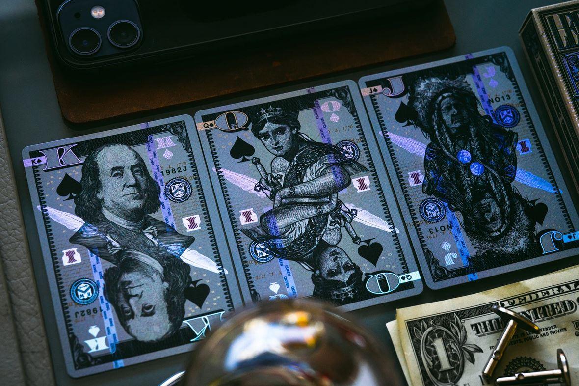 Holographic Legal Tender Version II by Kings Wild Projects Playing Cards by Kings Wild Project