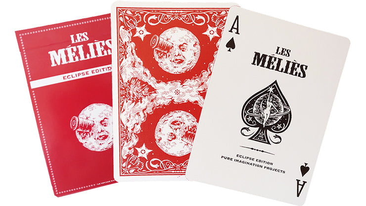 Les Méliès Red Eclipse Playing Cards by Pure Imagination Projects