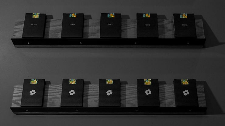 Black Flora Playing Cards Playing Cards by RarePlayingCards.com