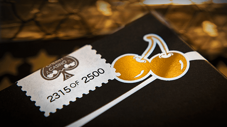 Cherry Casino Monte Carlo Black and Gold - Limited Edition Playing Cards Playing Cards by Pure Imagination Projects