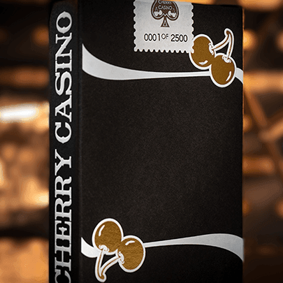 Cherry Casino Monte Carlo Black and Gold - Limited Edition Playing Cards Playing Cards by Pure Imagination Projects