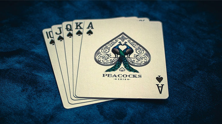 Peacocks Playing Cards Playing Cards by RarePlayingCards.com