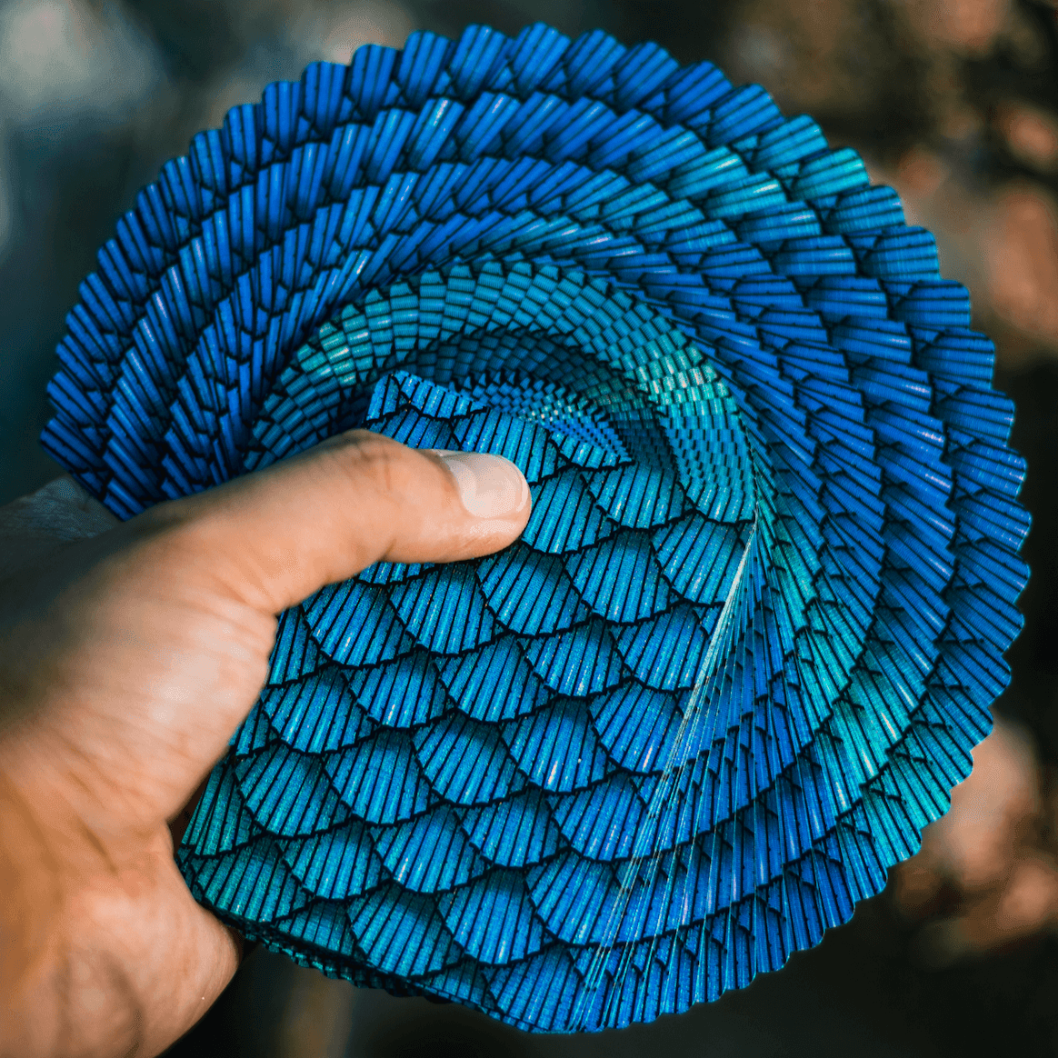 Marvelous Hummingbird Feathers Playing Cards Blue Playing Cards by Marvelous Decks Playing Cards