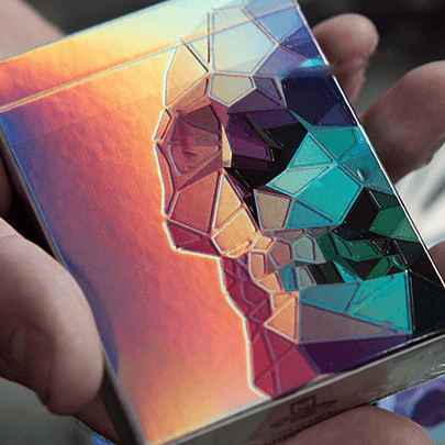 Holographic Playing Cards tagged "Memento Mori" Rare Playing Cards Holographic Playing Cards tagged "Memento Mori" Rare Playing Cards