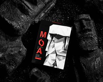 Moai Playing Cards - Red Edition Playing Cards by Bocopo Playing Card Co.