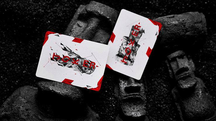 Moai Playing Cards - Red Edition Playing Cards by Bocopo Playing Card Co.