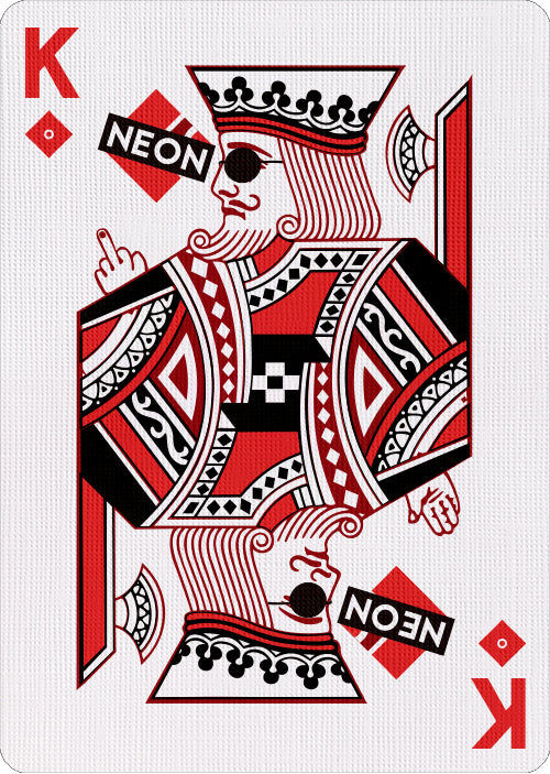 Neon Line Playing Cards by Riffle Shuffle Playing Card Company