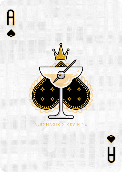 Nightclub Champagne Playing Cards by Riffle Shuffle Playing Card Company