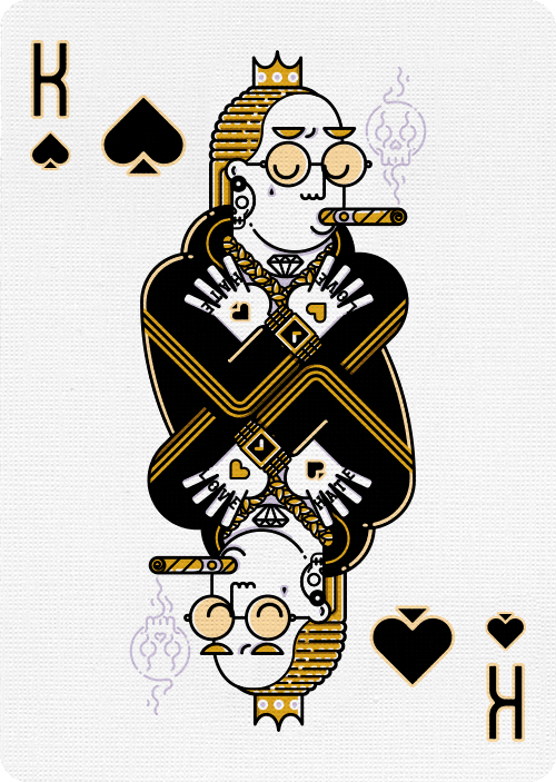 Nightclub Champagne Playing Cards by Riffle Shuffle Playing Card Company