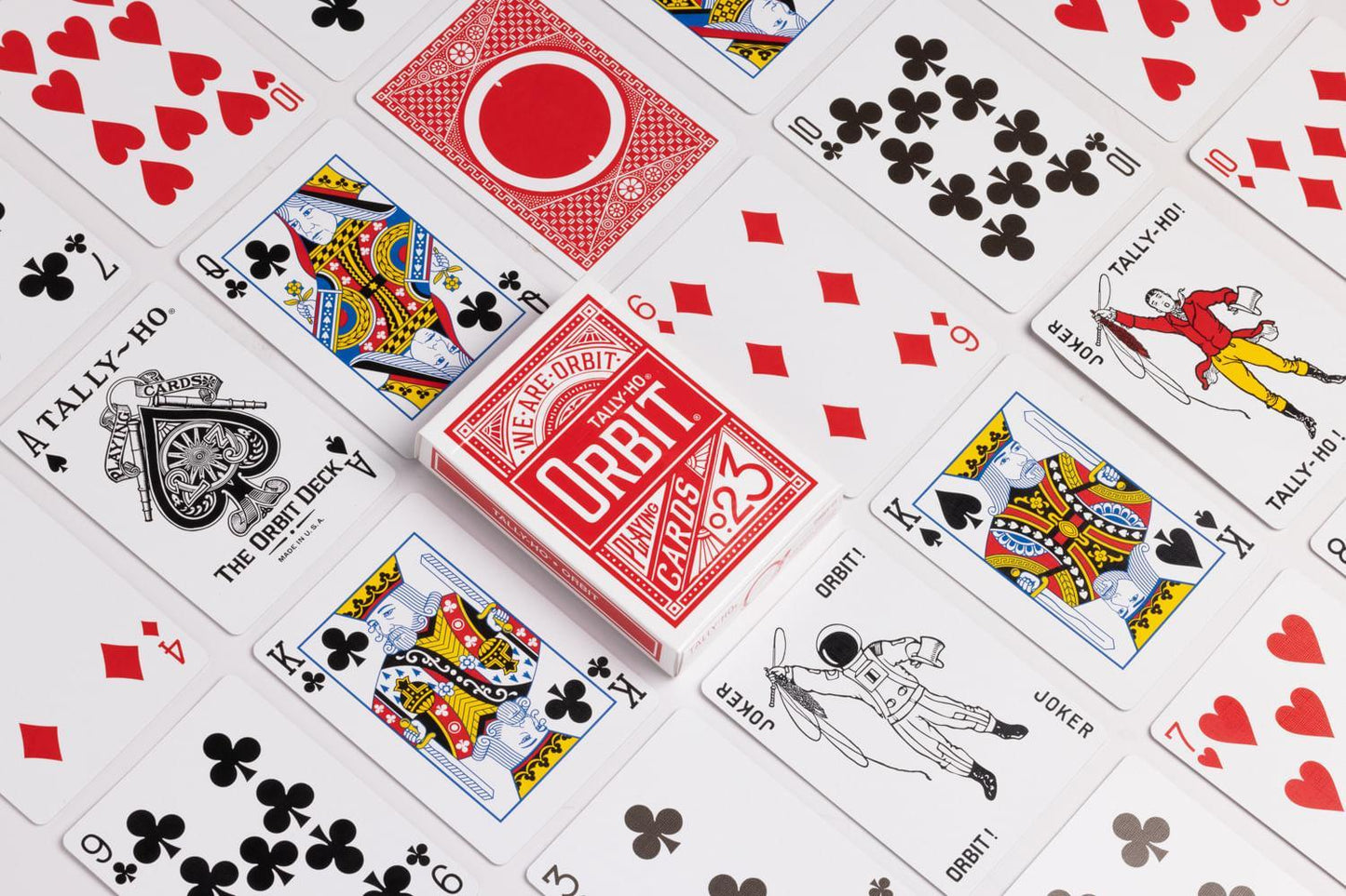 Tally Ho x Orbit Red Playing Cards Playing Cards by Orbit Brown