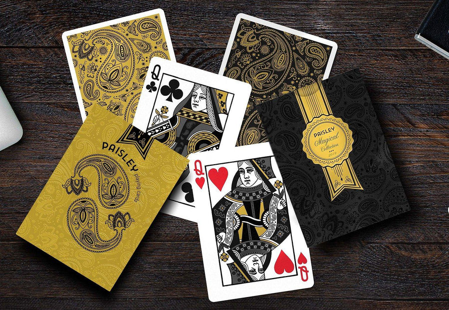 Paisley Magical Black Playing Cards by The Dutch Card House Company