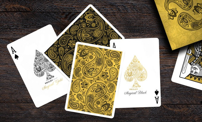 Paisley Magical Black Playing Cards by The Dutch Card House Company