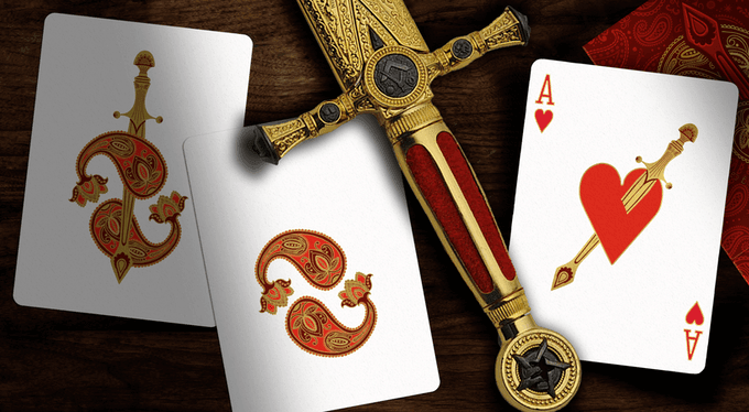 Paisley Royals Playing Cards - Red Playing Cards by The Dutch Card House Company