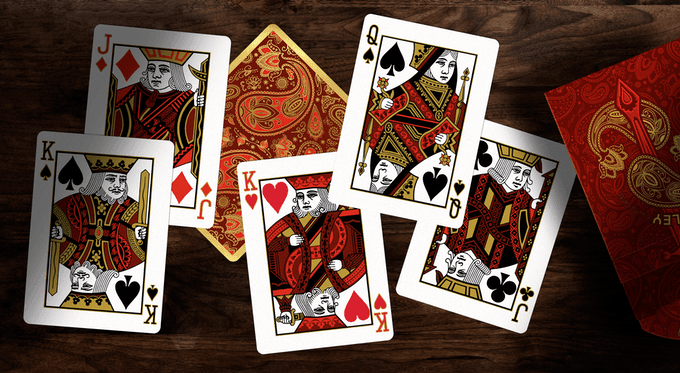 Paisley Royals Playing Cards - Red Playing Cards by The Dutch Card House Company