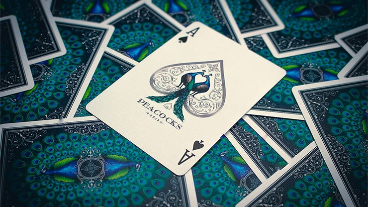 Peacocks Playing Cards Playing Cards by RarePlayingCards.com