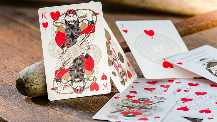 Pinocchio Vermilion (Red) Playing Cards Playing Cards by Elettra Deganello