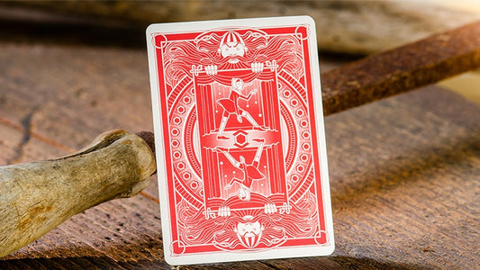 Pinocchio Vermilion (Red) Playing Cards Playing Cards by Elettra Deganello