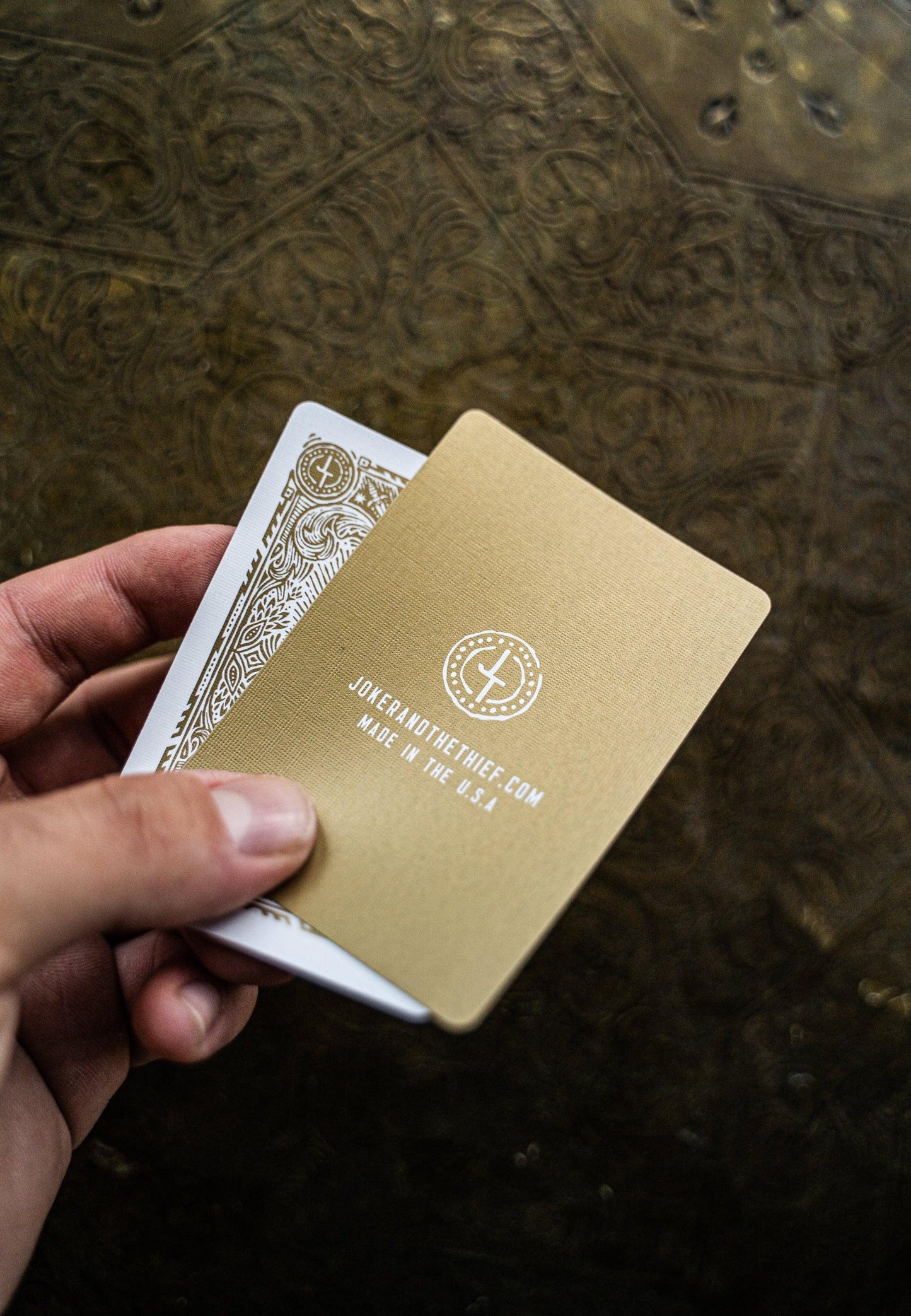 Joker and the Thief - White Gold Edition Playing Cards by Joker and the Thief