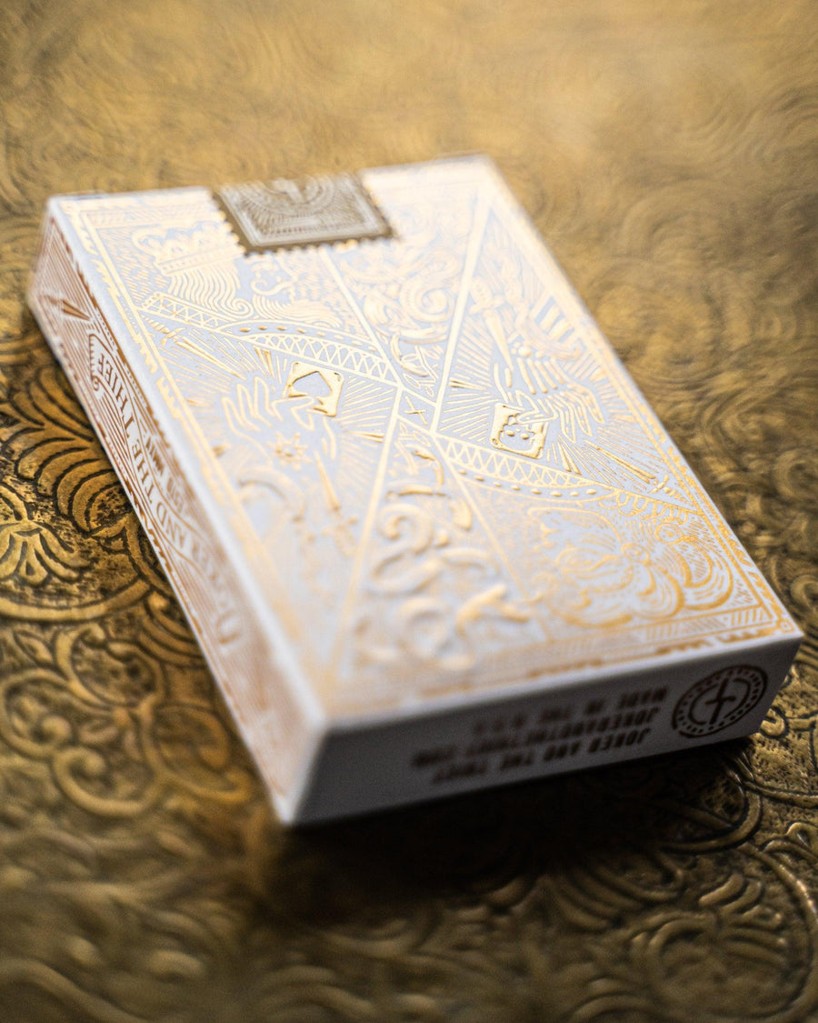 Joker and the Thief - White Gold Edition Playing Cards by Joker and the Thief
