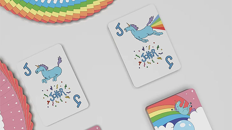Rainbow Unicorn Fun Time! Playing Cards by De'vo