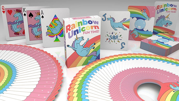 Rainbow Unicorn Fun Time! Playing Cards by De'vo