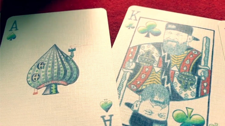 Red Fox Playing Cards - Purple Edition Playing Cards by RarePlayingCards.com