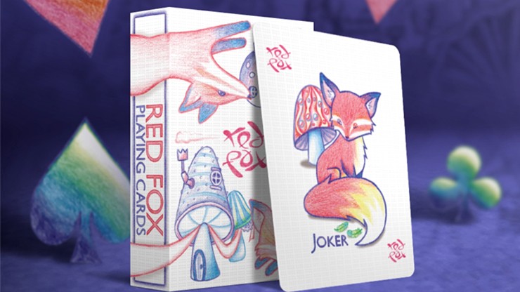Red Fox Playing Cards - Purple Edition Playing Cards by RarePlayingCards.com