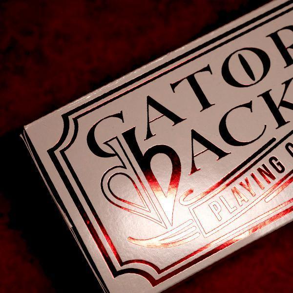Red Metallic Gatorbacks Playing Cards by David Blaine