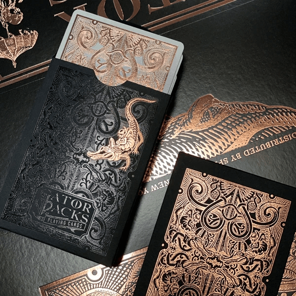 Rose Gold Gatorbacks Playing Cards by David Blaine