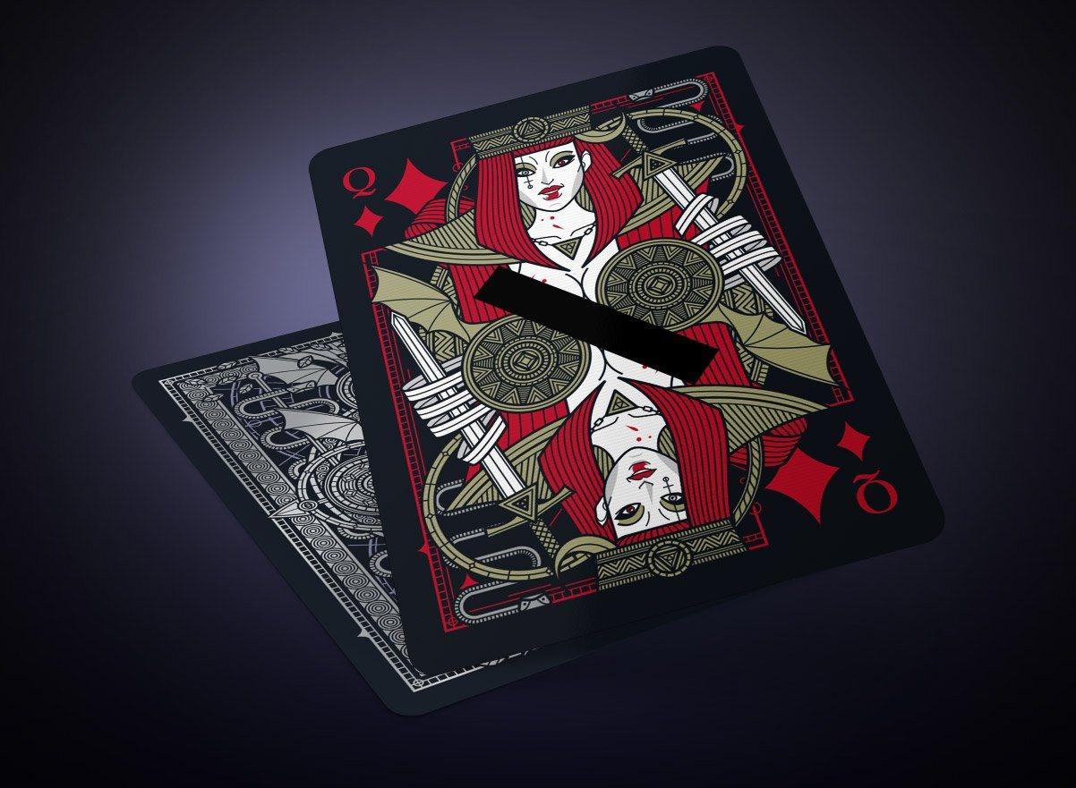 SINS Black Anima playing cards Playing Cards by Thirdway Industries