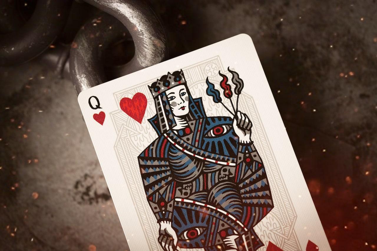 Sacred Fire Playing Cards - Sapphire Blaze Edition Playing Cards by Riffle Shuffle Playing Card Company