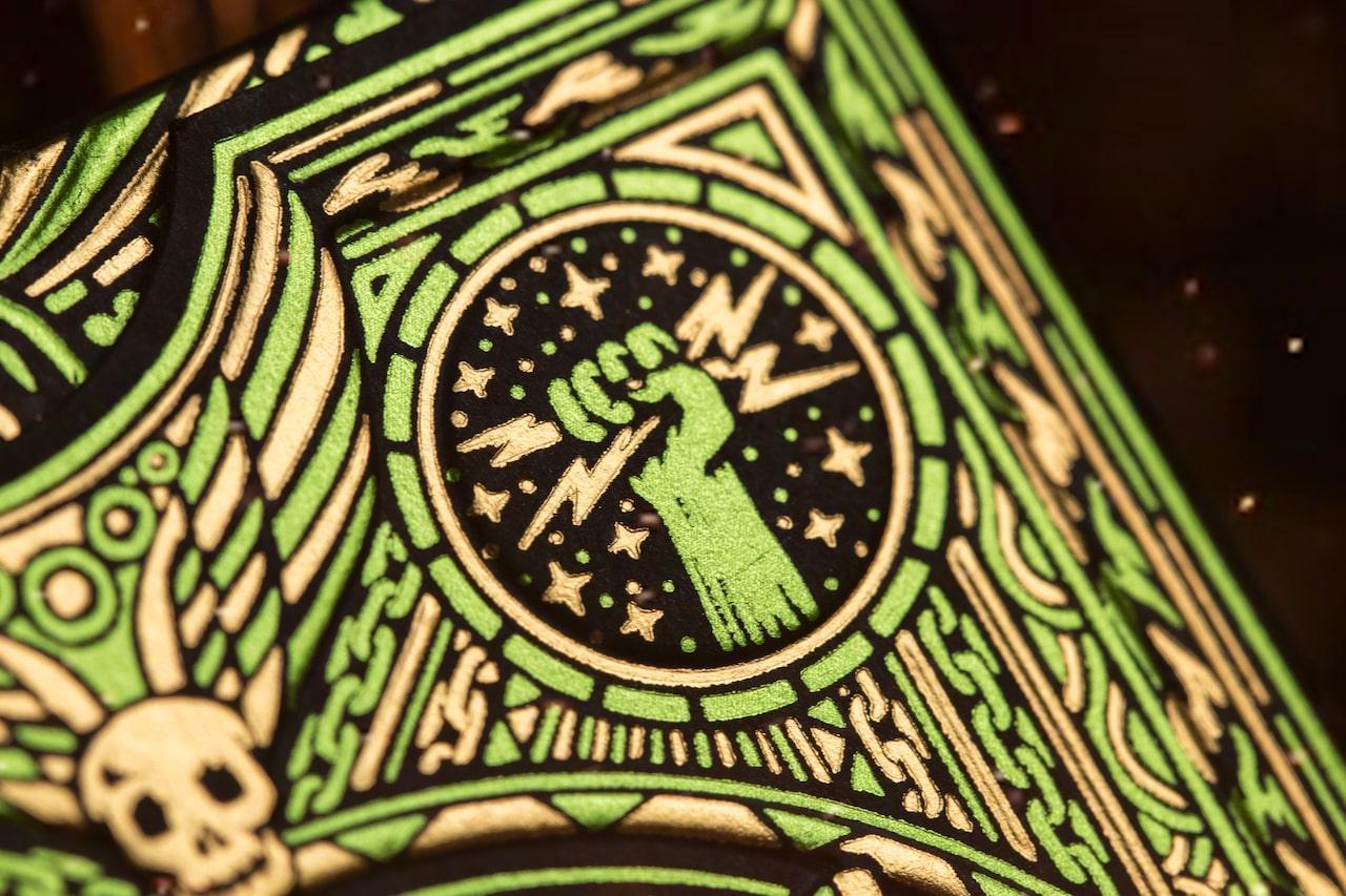 Sacred Fire Playing Cards - Emerald Flare Edition Playing Cards by Riffle Shuffle Playing Card Company