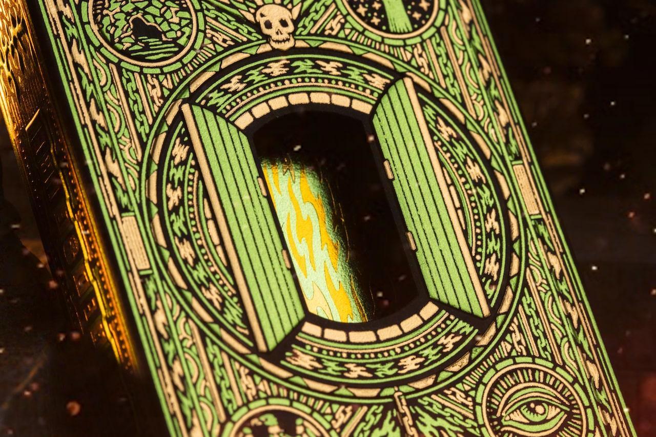 Sacred Fire Playing Cards - Emerald Flare Edition Playing Cards by Riffle Shuffle Playing Card Company