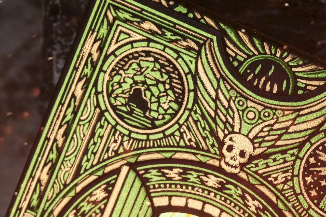 Sacred Fire Playing Cards - Emerald Flare Edition Playing Cards by Riffle Shuffle Playing Card Company