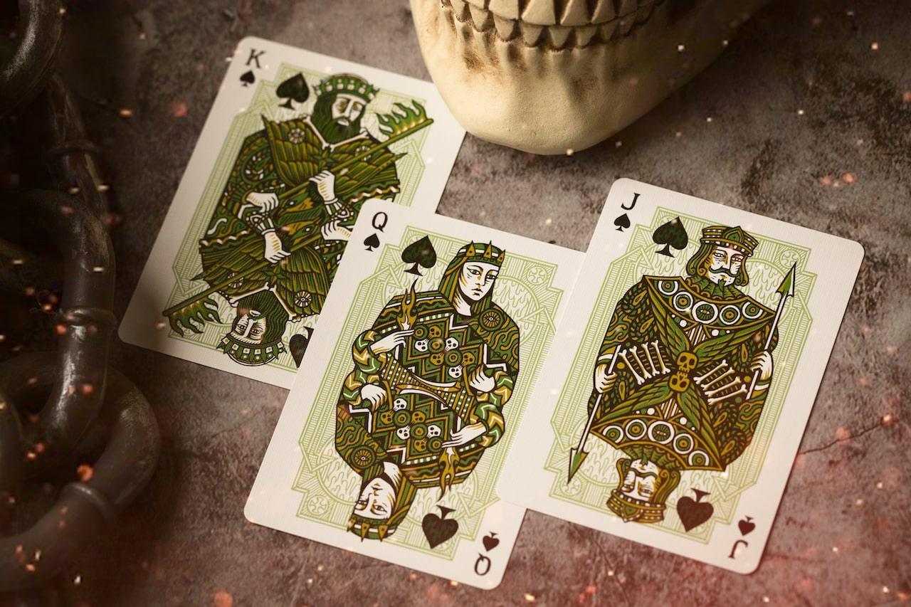 Sacred Fire Playing Cards - Emerald Flare Edition Playing Cards by Riffle Shuffle Playing Card Company