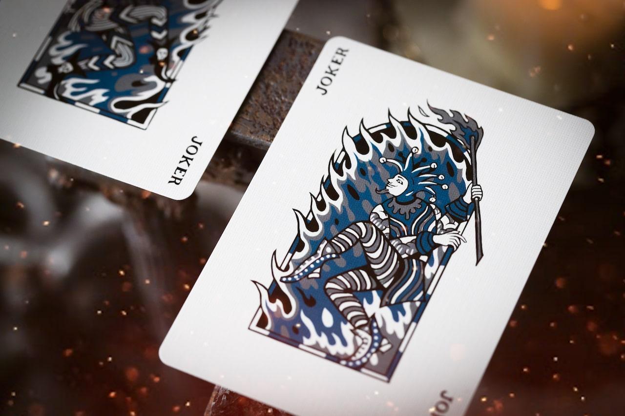 Sacred Fire Playing Cards - Sapphire Blaze Edition Playing Cards by Riffle Shuffle Playing Card Company