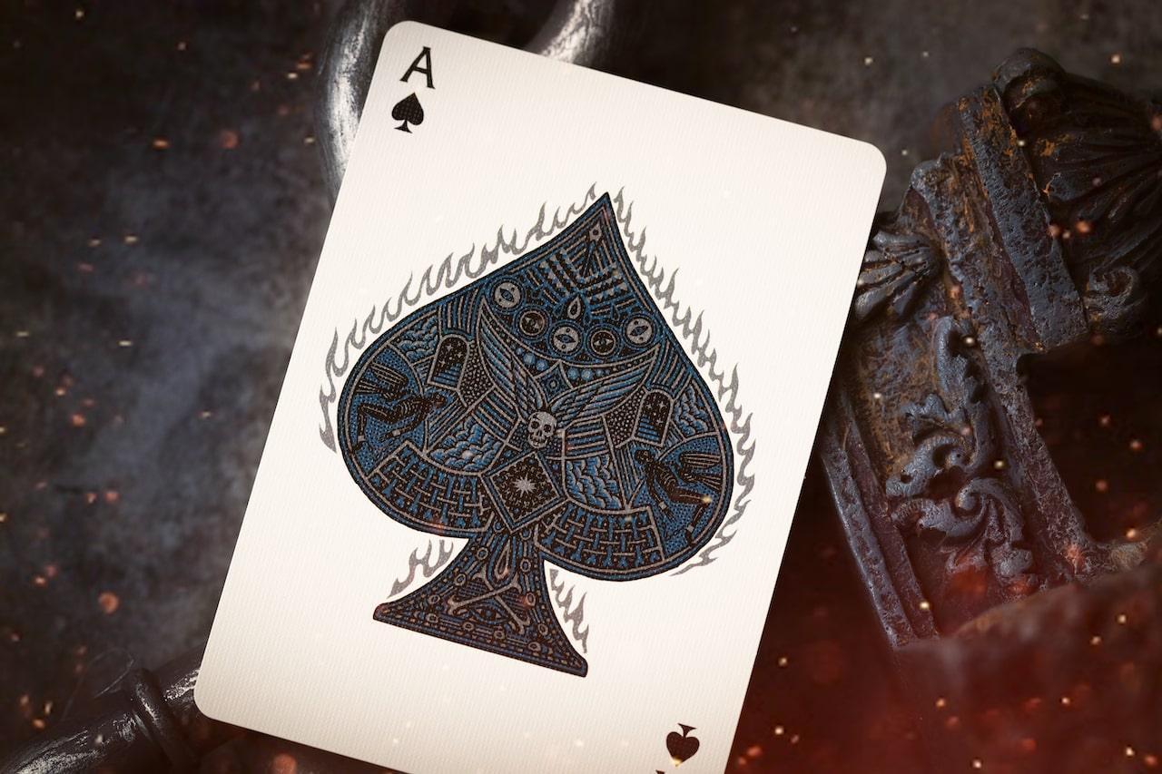 Sacred Fire Playing Cards - Sapphire Blaze Edition Playing Cards by Riffle Shuffle Playing Card Company