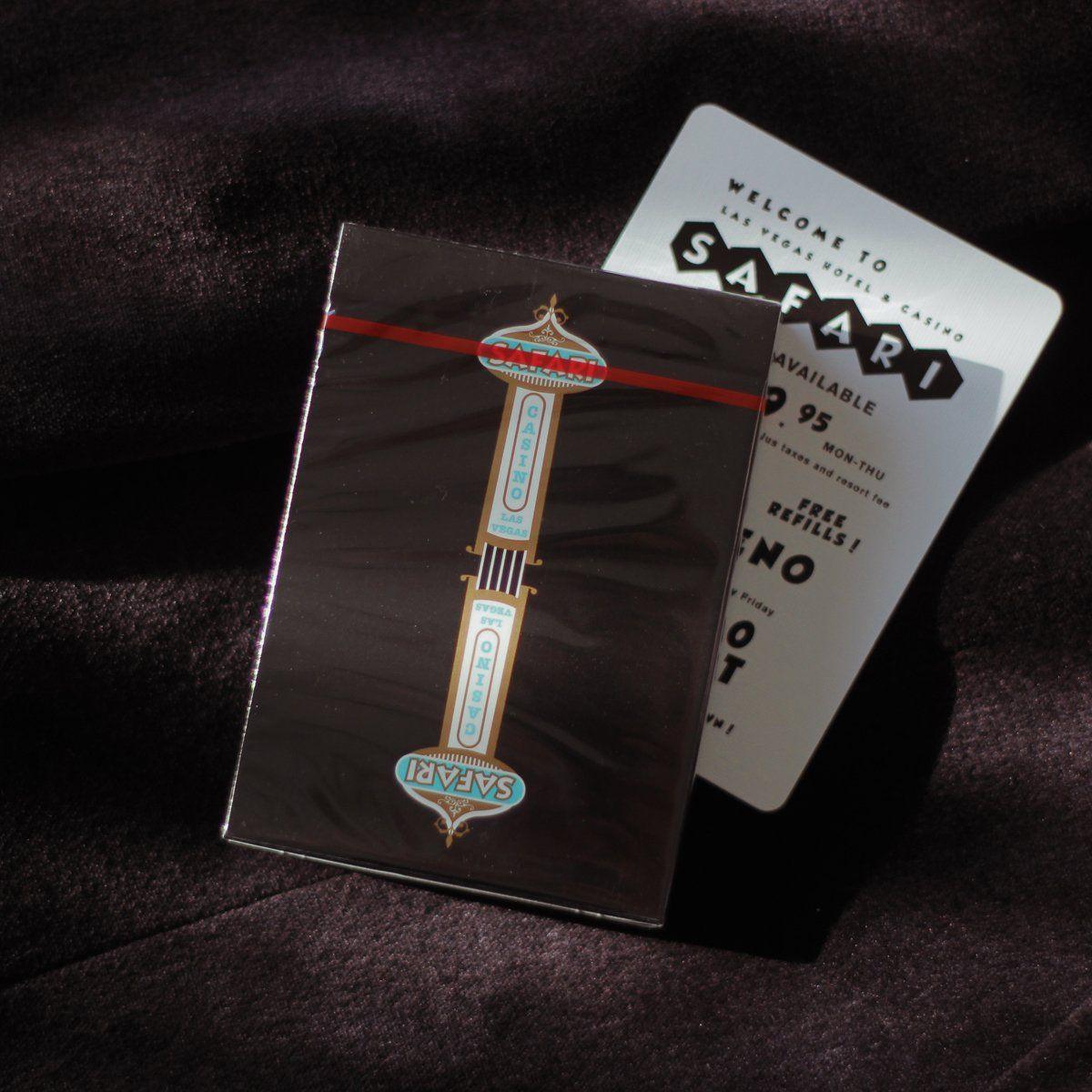 Safari Casino Black Playing Cards by Gemini