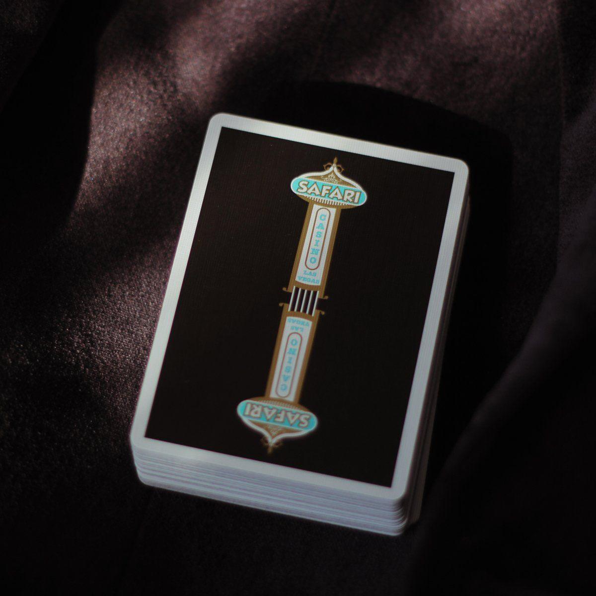 Safari Casino Black Playing Cards by Gemini