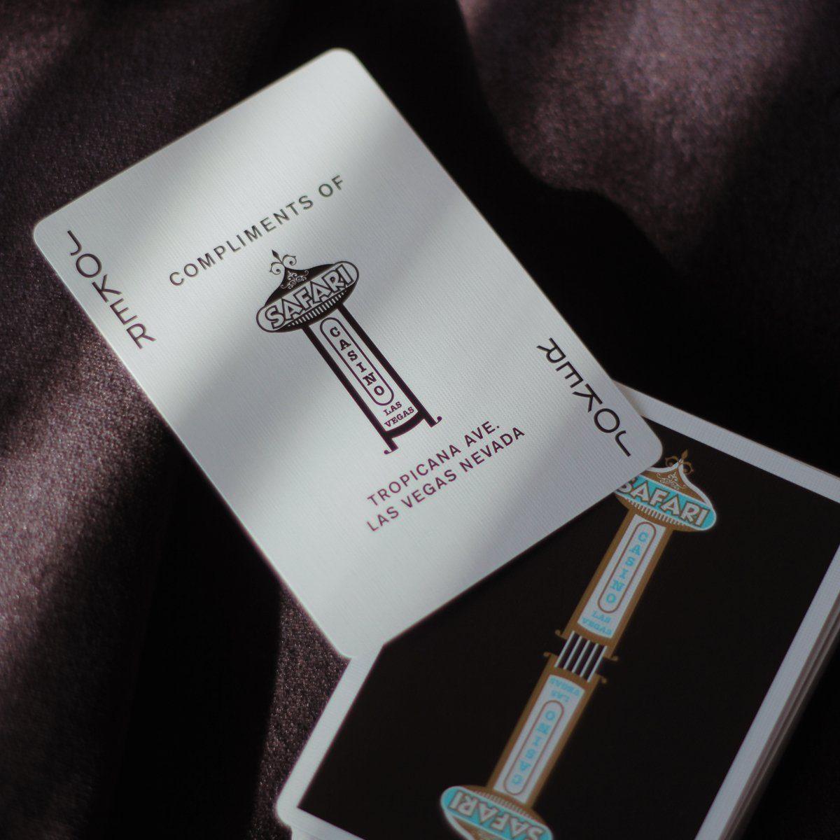 Safari Casino Black Playing Cards by Gemini