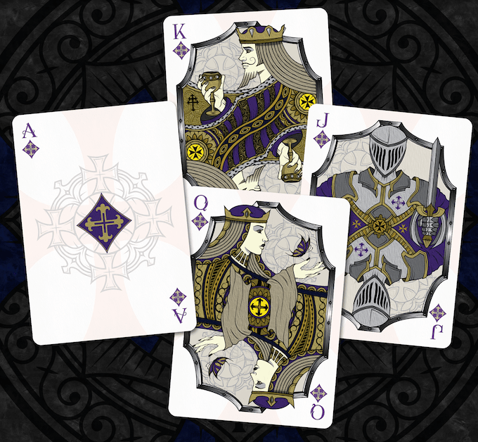 Gilded - Stronghold Sapphire Copper Edition Playing Cards Playing Cards by Gamblers Warehouse