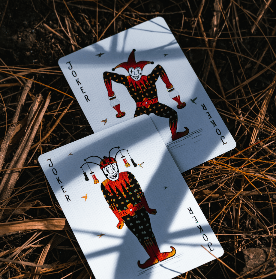 Red Marvelous Hummingbird Feathers Playing Cards Playing Cards by Marvelous Decks Playing Cards