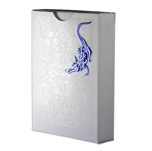 Blue Metallic Gatorbacks Playing Cards by David Blaine