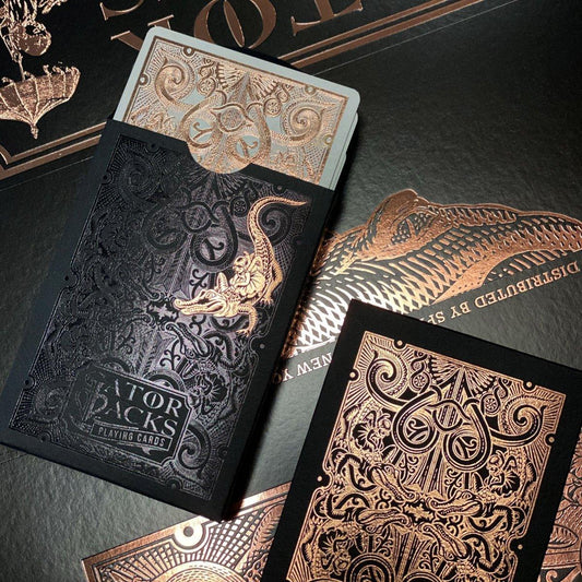 Signed Rose Gold Gatorbacks Playing Cards by David Blaine