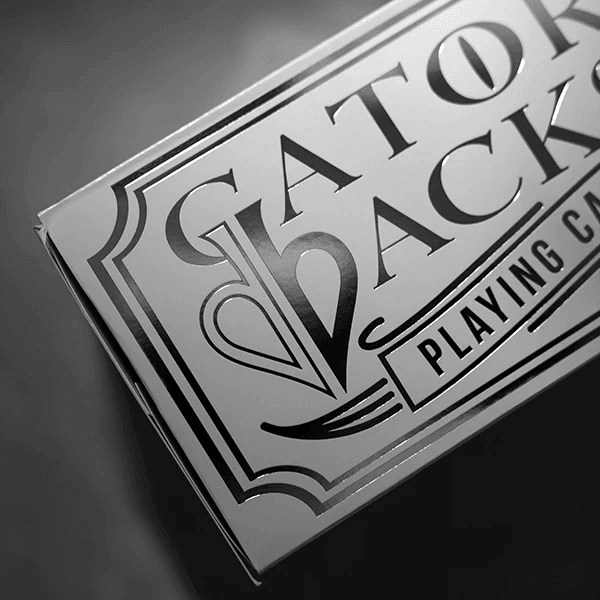 Silver Gatorbacks Playing Cards by David Blaine