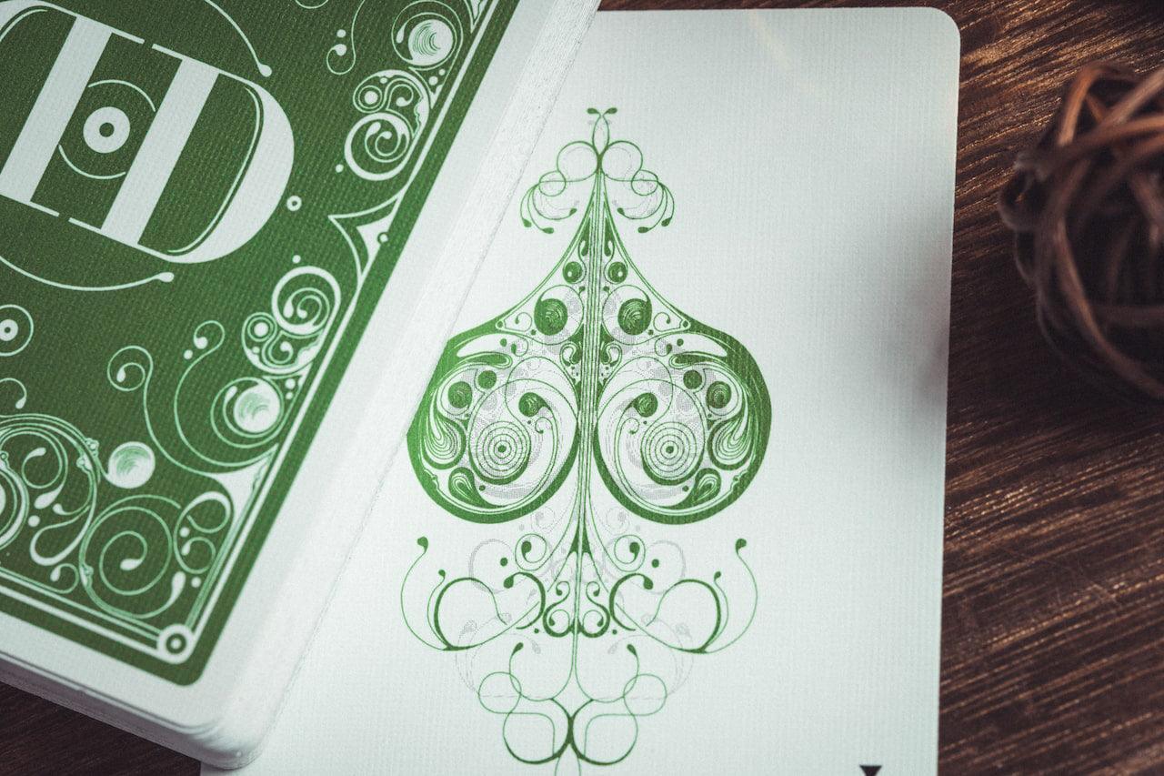 Smoke & Mirrors Playing Cards - V8 Green Standard Edition Playing Cards by Smoke & Mirrors Playing Cards