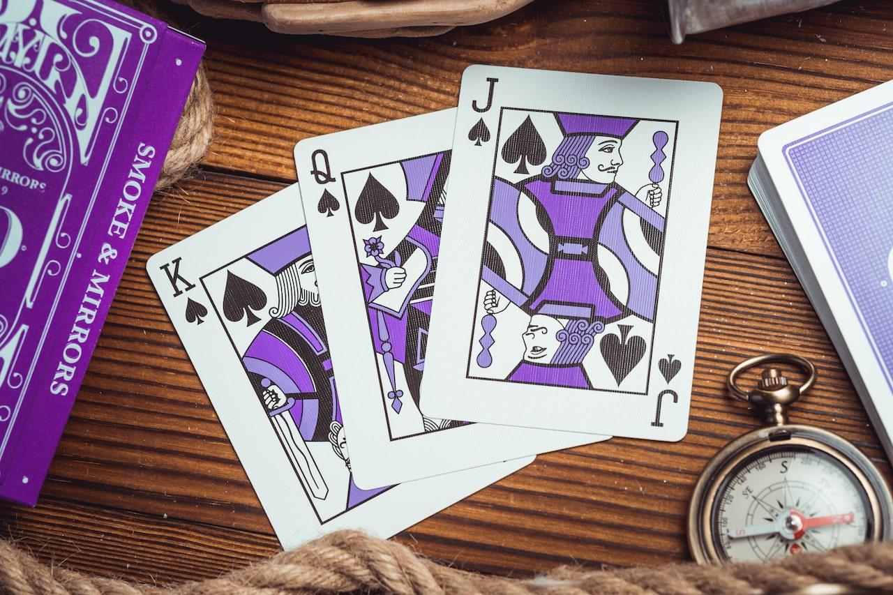 Purple V9 Smoke & Mirrors Playing Cards by Card Mafia – Rare