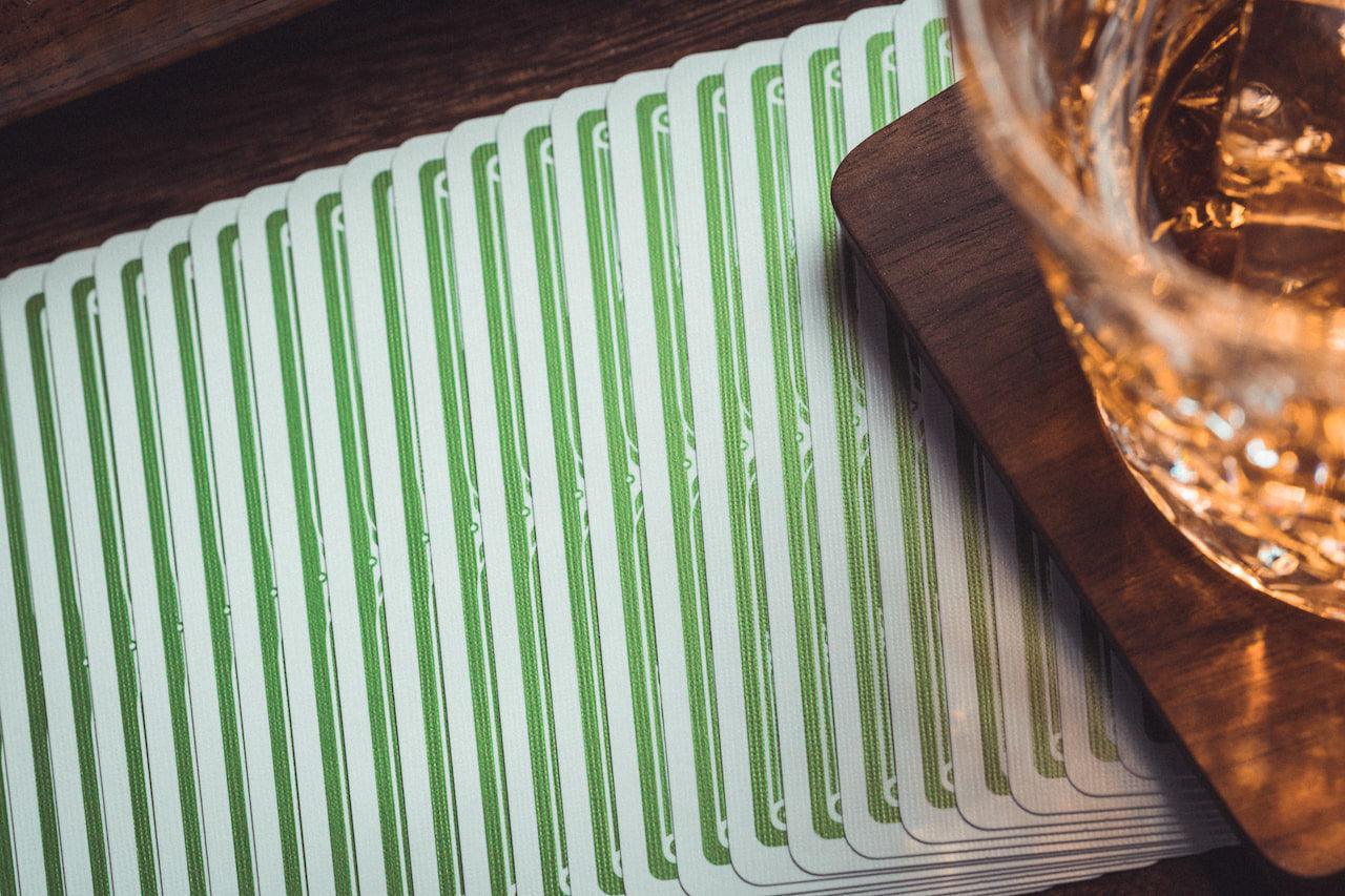 Smoke & Mirrors Playing Cards - V8 Green Standard Edition Playing Cards by Smoke & Mirrors Playing Cards